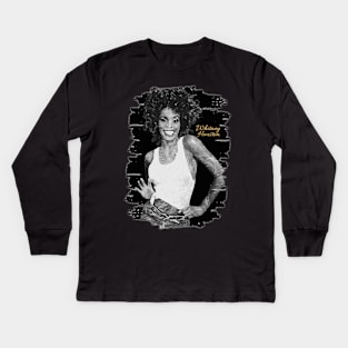 Whitney Houston | brush art Kids Long Sleeve T-Shirt